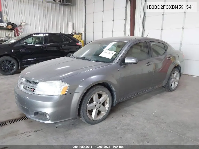 2011 Dodge Avenger Lux VIN: 1B3BD2FGXBN591541 Lot: 40542611