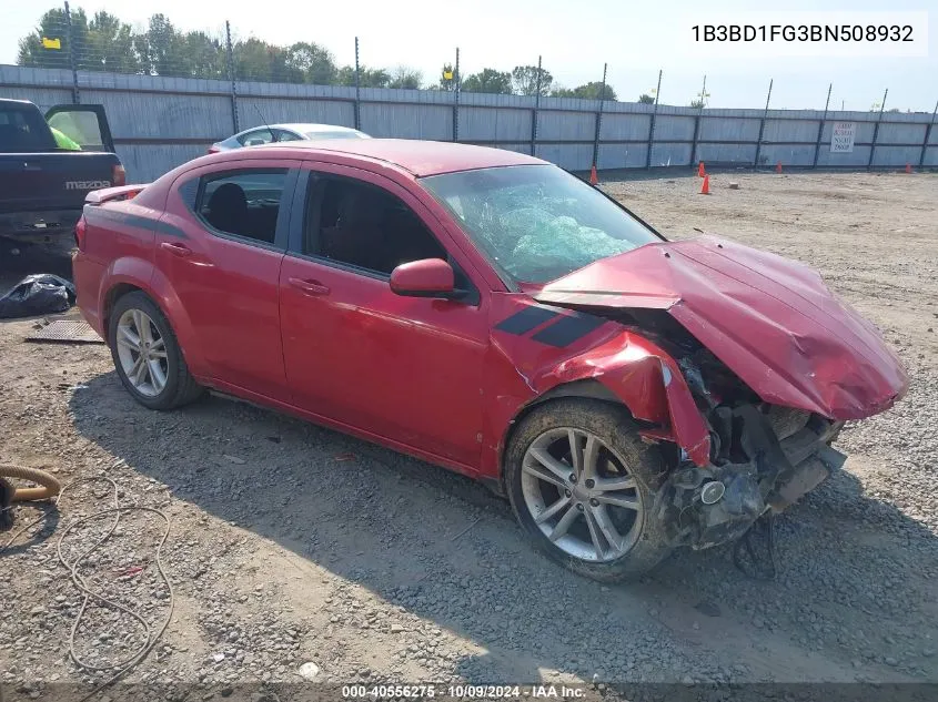 2011 Dodge Avenger Mainstreet VIN: 1B3BD1FG3BN508932 Lot: 40556275