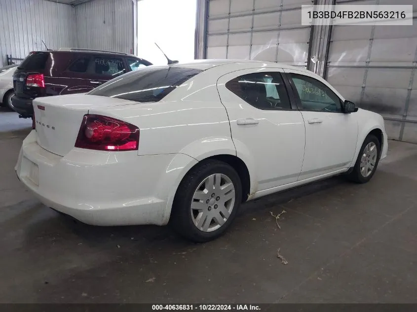 1B3BD4FB2BN563216 2011 Dodge Avenger Express