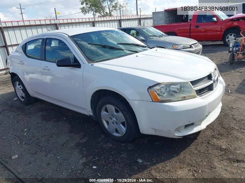 2011 Dodge Avenger Express VIN: 1B3BD4FB3BN508001 Lot: 40699635