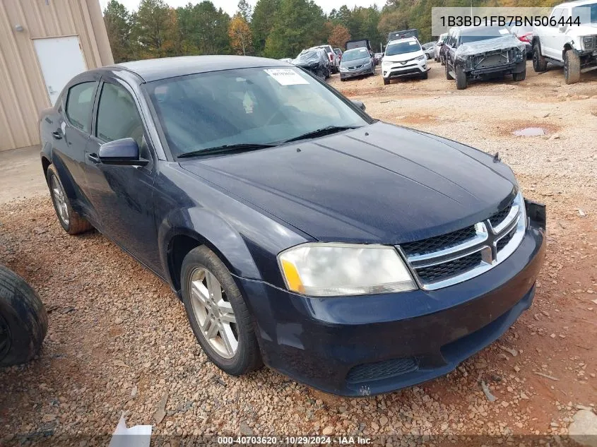 2011 Dodge Avenger Mainstreet VIN: 1B3BD1FB7BN506444 Lot: 40703620