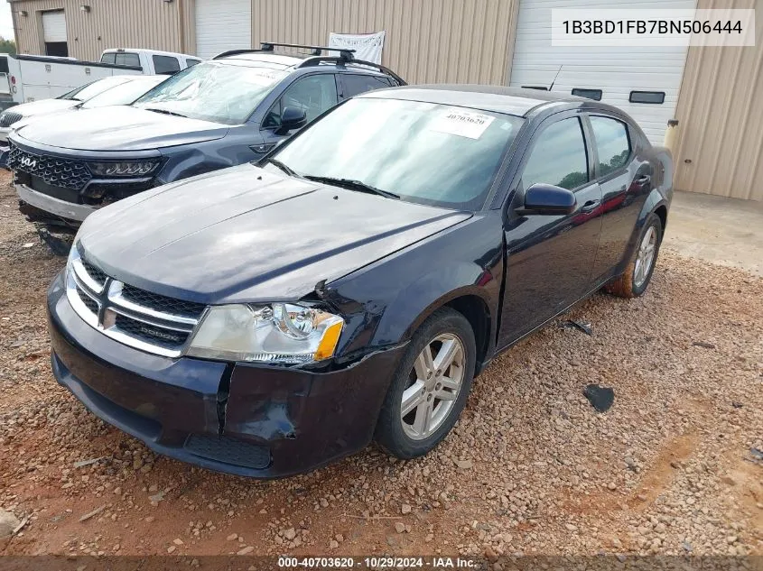 2011 Dodge Avenger Mainstreet VIN: 1B3BD1FB7BN506444 Lot: 40703620