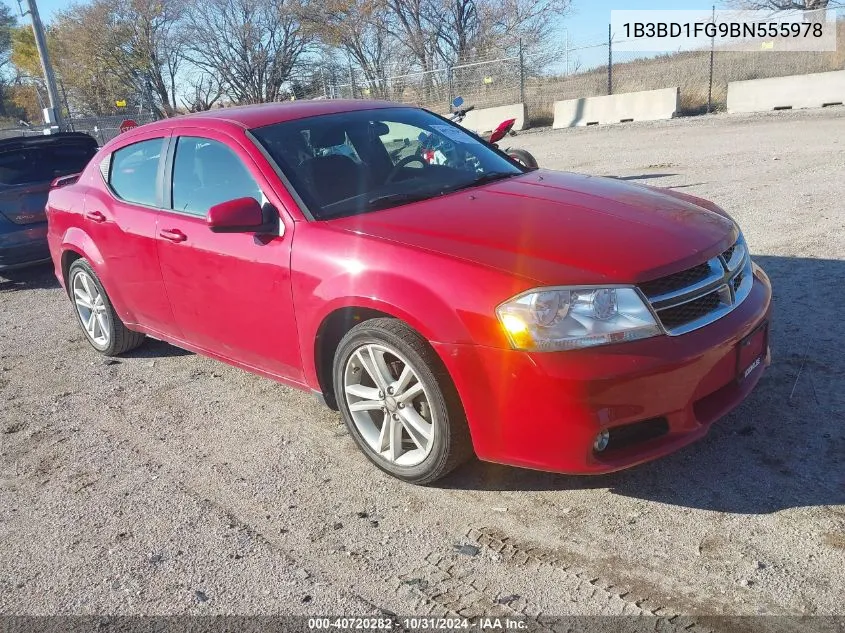 2011 Dodge Avenger Mainstreet VIN: 1B3BD1FG9BN555978 Lot: 40720282