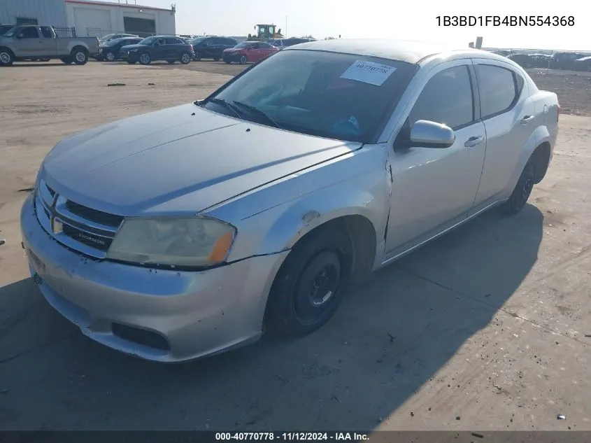 1B3BD1FB4BN554368 2011 Dodge Avenger Mainstreet