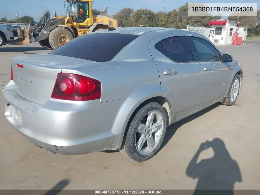 1B3BD1FB4BN554368 2011 Dodge Avenger Mainstreet