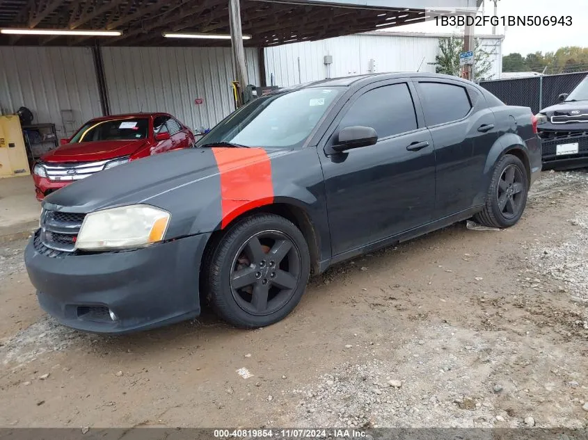 2011 Dodge Avenger Lux VIN: 1B3BD2FG1BN506943 Lot: 40819854