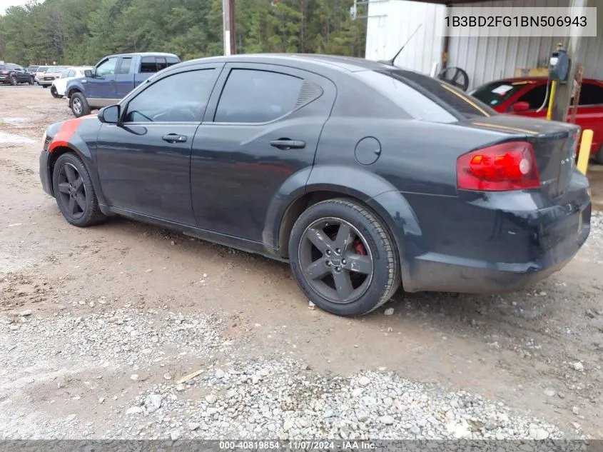 2011 Dodge Avenger Lux VIN: 1B3BD2FG1BN506943 Lot: 40819854