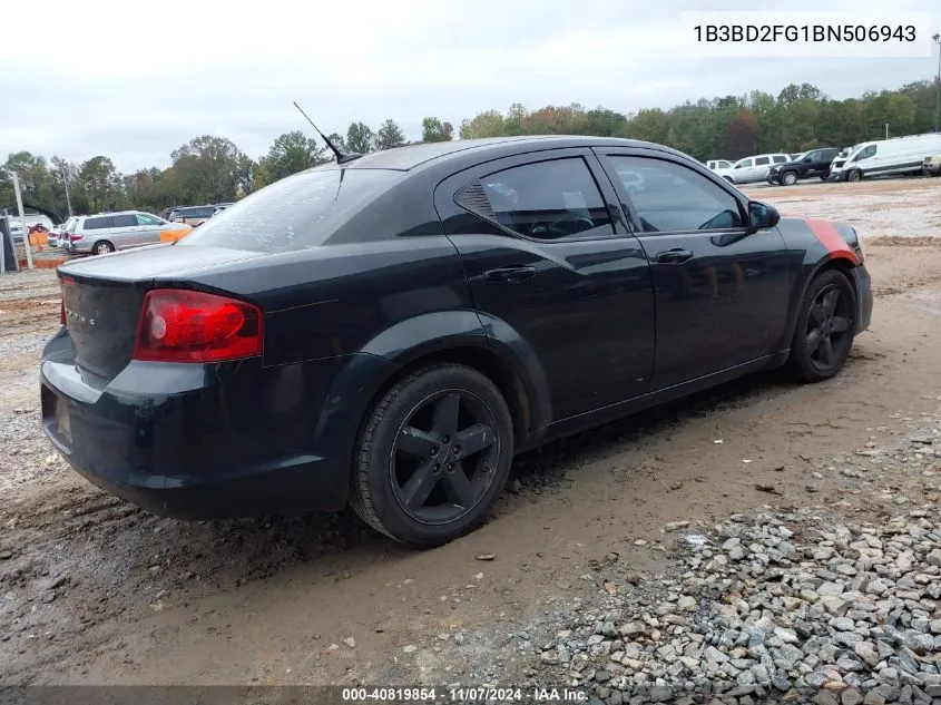 2011 Dodge Avenger Lux VIN: 1B3BD2FG1BN506943 Lot: 40819854