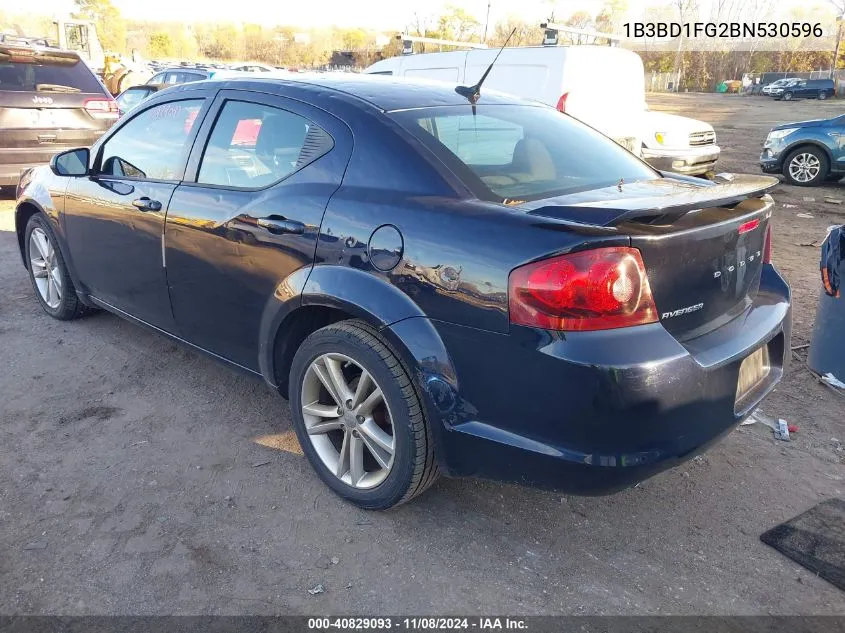 2011 Dodge Avenger Mainstreet VIN: 1B3BD1FG2BN530596 Lot: 40829093