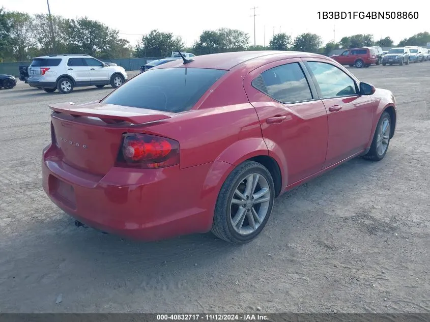 2011 Dodge Avenger Mainstreet VIN: 1B3BD1FG4BN508860 Lot: 40832717