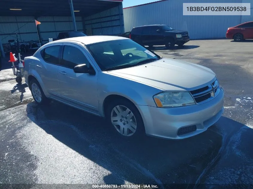 1B3BD4FG2BN509538 2011 Dodge Avenger Express