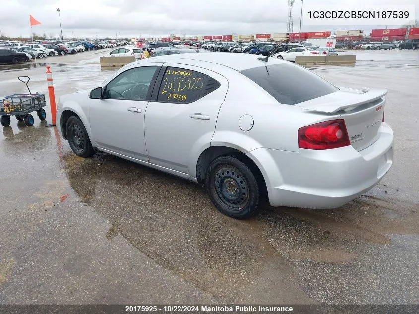 1C3CDZCB5CN187539 2012 Dodge Avenger Sxt