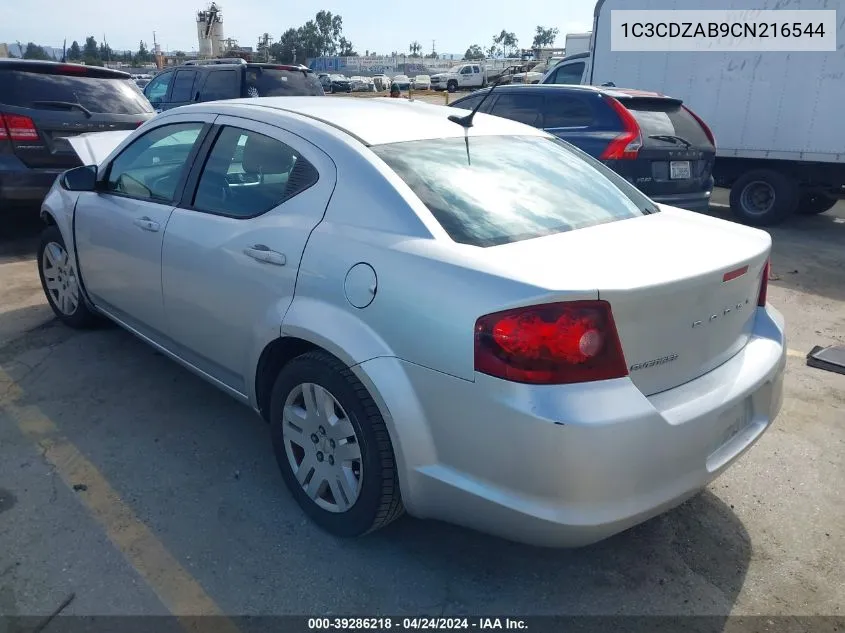 1C3CDZAB9CN216544 2012 Dodge Avenger Se