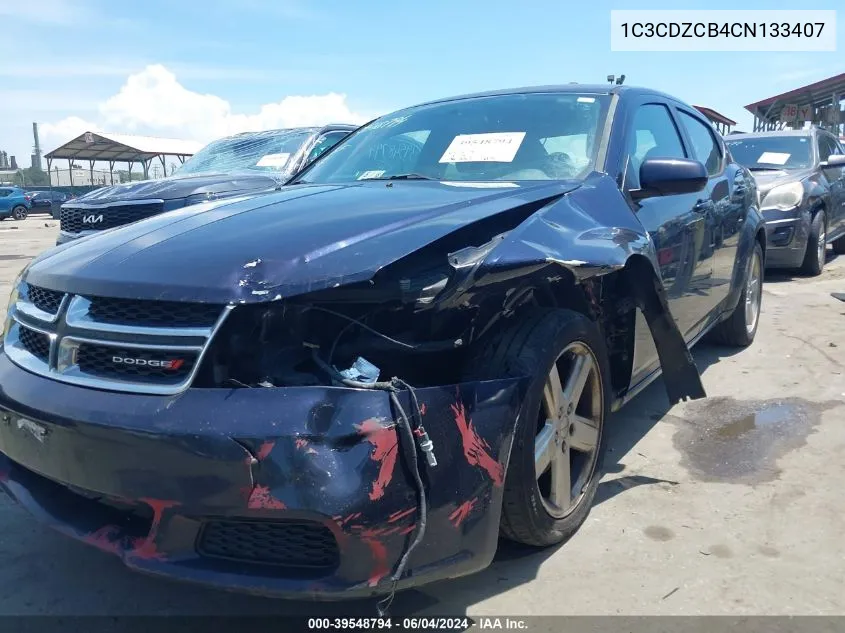 1C3CDZCB4CN133407 2012 Dodge Avenger Sxt