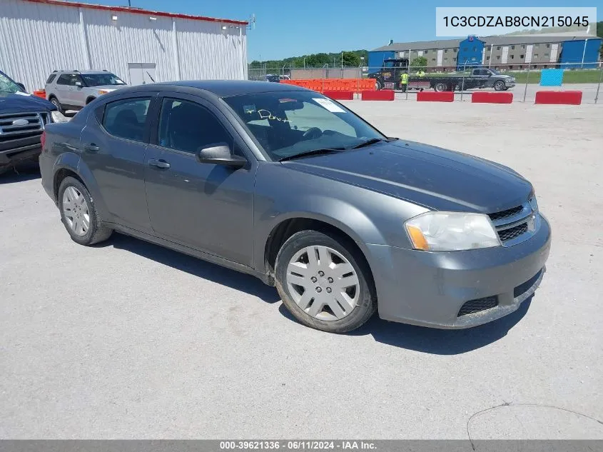 2012 Dodge Avenger Se VIN: 1C3CDZAB8CN215045 Lot: 39621336