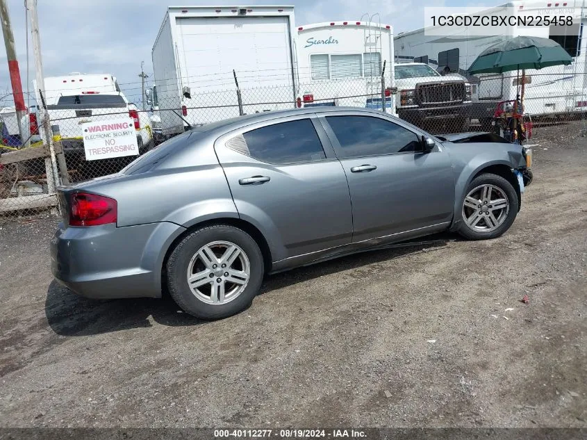 2012 Dodge Avenger Sxt VIN: 1C3CDZCBXCN225458 Lot: 40112277