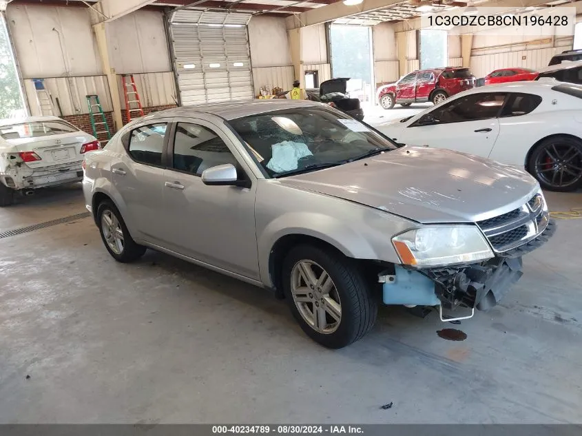 2012 Dodge Avenger Sxt VIN: 1C3CDZCB8CN196428 Lot: 40234789