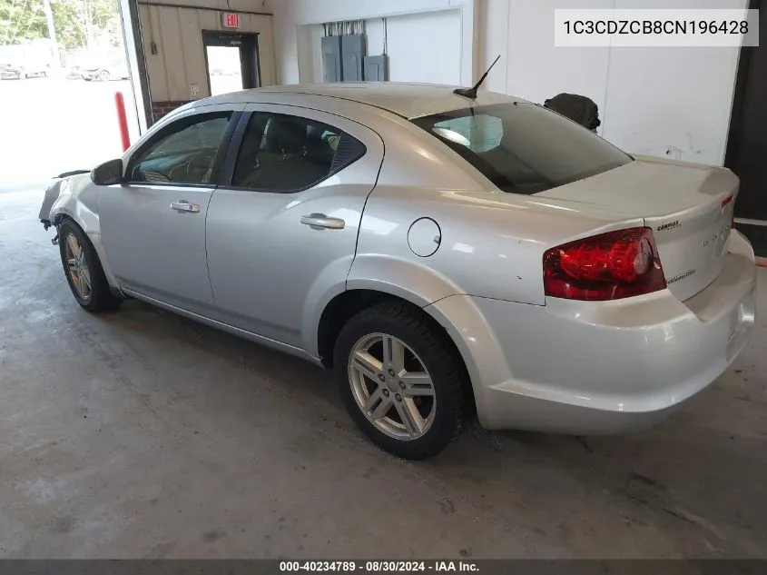 2012 Dodge Avenger Sxt VIN: 1C3CDZCB8CN196428 Lot: 40234789