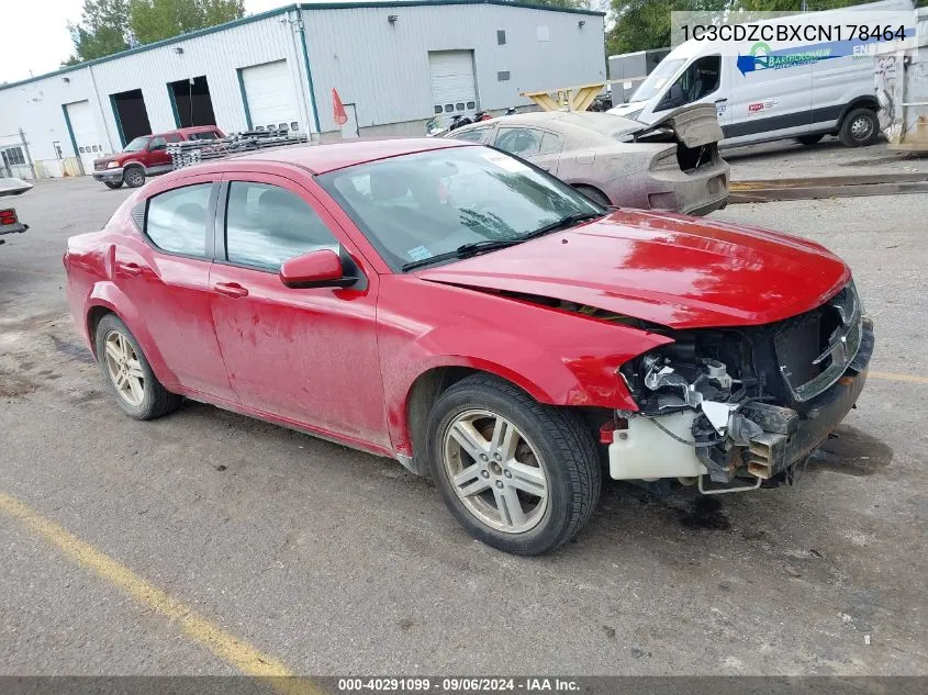 2012 Dodge Avenger Sxt VIN: 1C3CDZCBXCN178464 Lot: 40291099