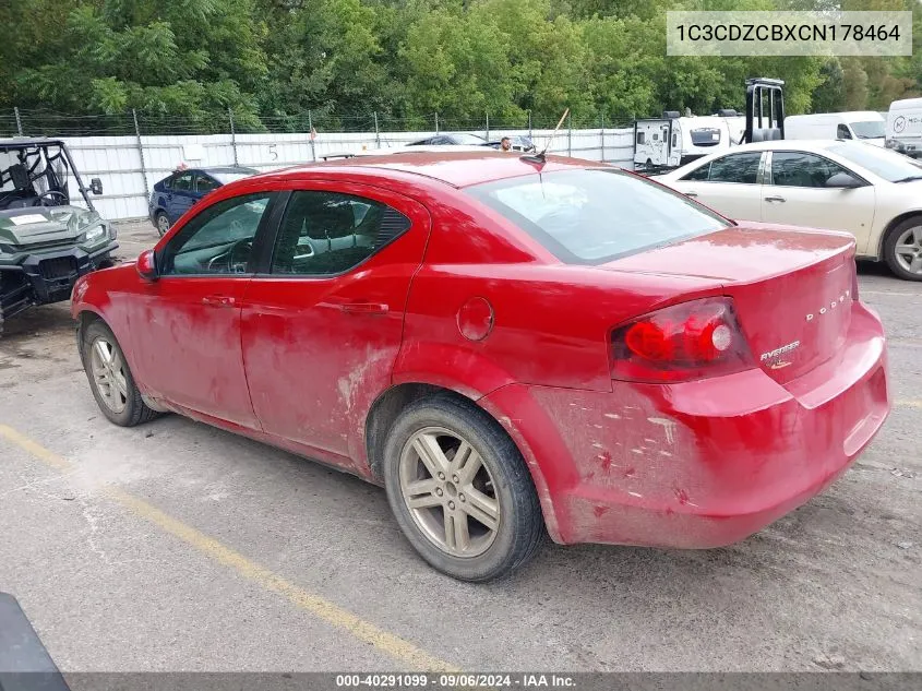 2012 Dodge Avenger Sxt VIN: 1C3CDZCBXCN178464 Lot: 40291099