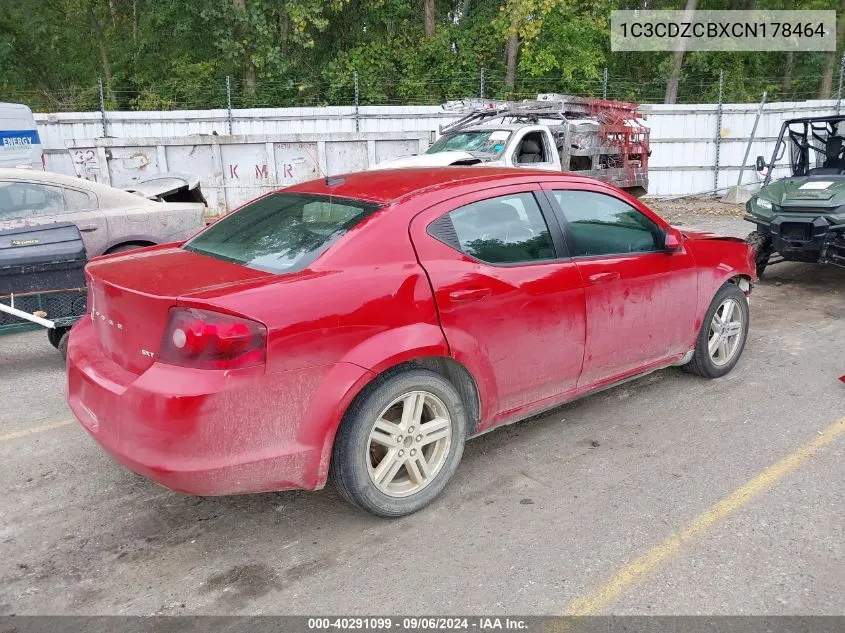 2012 Dodge Avenger Sxt VIN: 1C3CDZCBXCN178464 Lot: 40291099