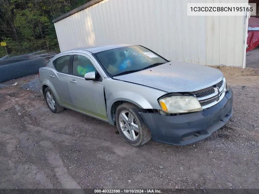 2012 Dodge Avenger Sxt VIN: 1C3CDZCB8CN195165 Lot: 40322590