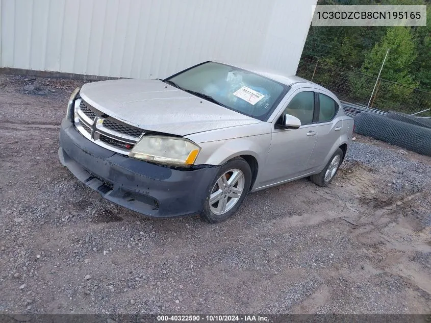 2012 Dodge Avenger Sxt VIN: 1C3CDZCB8CN195165 Lot: 40322590