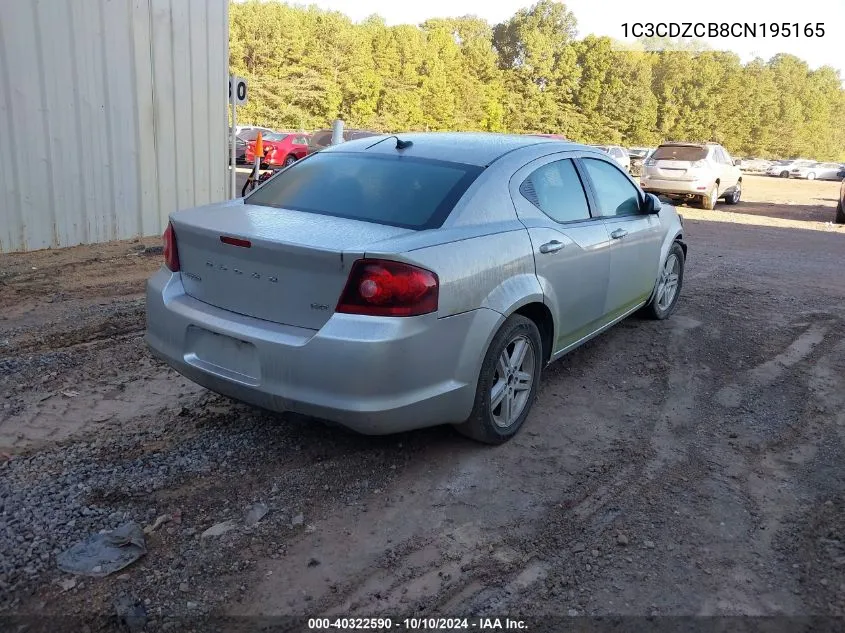 2012 Dodge Avenger Sxt VIN: 1C3CDZCB8CN195165 Lot: 40322590