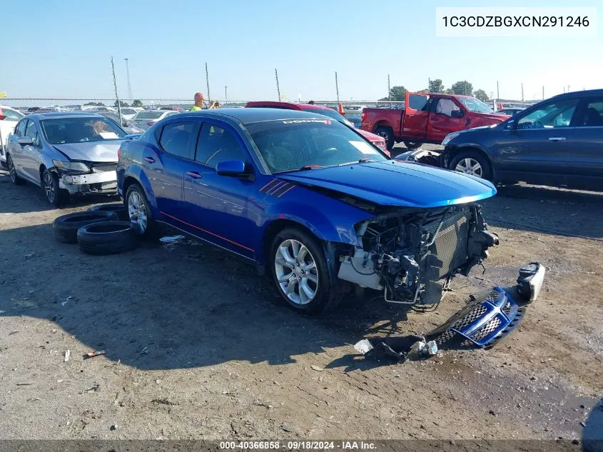 2012 Dodge Avenger R/T VIN: 1C3CDZBGXCN291246 Lot: 40366858