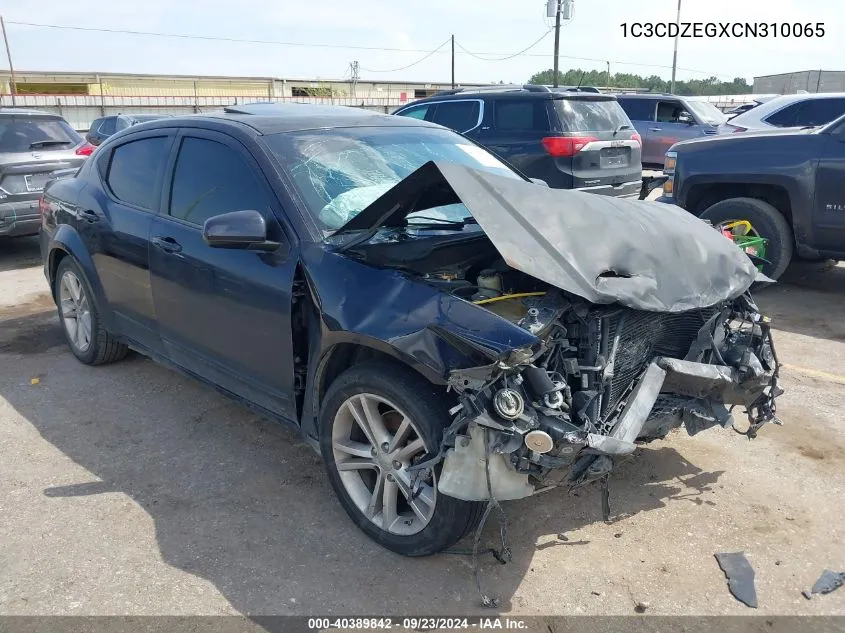 2012 Dodge Avenger Sxt Plus VIN: 1C3CDZEGXCN310065 Lot: 40389842