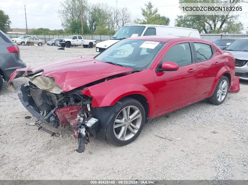 2012 Dodge Avenger Sxt VIN: 1C3CDZCB0CN183205 Lot: 40425145