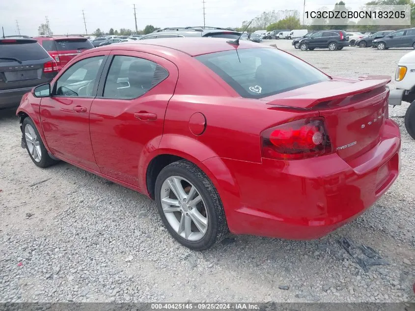 2012 Dodge Avenger Sxt VIN: 1C3CDZCB0CN183205 Lot: 40425145