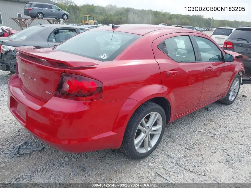 2012 Dodge Avenger Sxt VIN: 1C3CDZCB0CN183205 Lot: 40425145