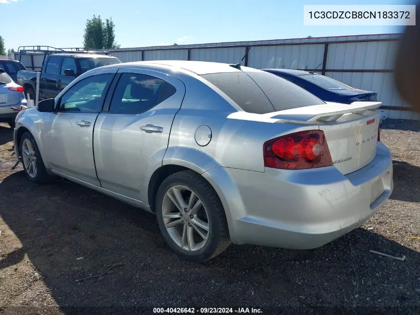 2012 Dodge Avenger Sxt VIN: 1C3CDZCB8CN183372 Lot: 40426642