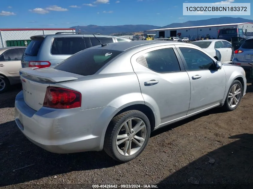 2012 Dodge Avenger Sxt VIN: 1C3CDZCB8CN183372 Lot: 40426642