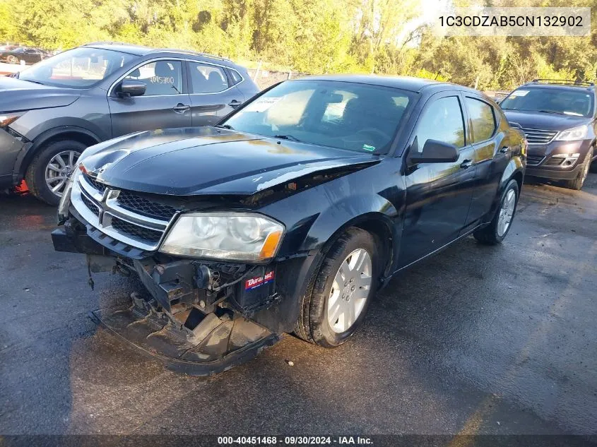 2012 Dodge Avenger Se VIN: 1C3CDZAB5CN132902 Lot: 40451468