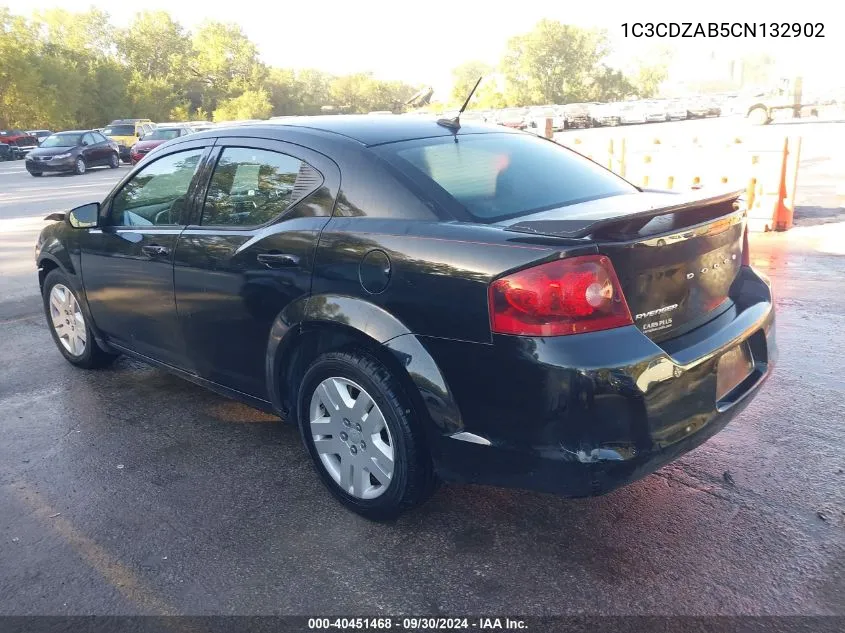 2012 Dodge Avenger Se VIN: 1C3CDZAB5CN132902 Lot: 40451468