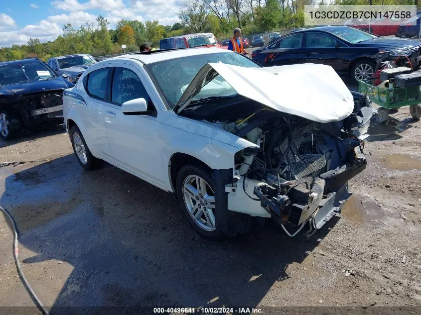 2012 Dodge Avenger Sxt VIN: 1C3CDZCB7CN147558 Lot: 40496641