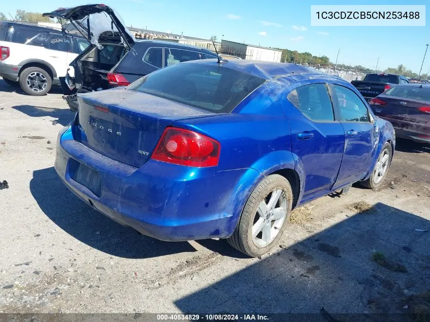 2012 Dodge Avenger Sxt VIN: 1C3CDZCB5CN253488 Lot: 40534829