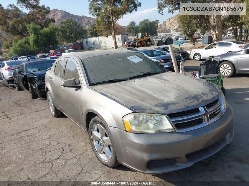 2012 Dodge Avenger Se VIN: 1C3CDZAB7CN185679 Lot: 40548444