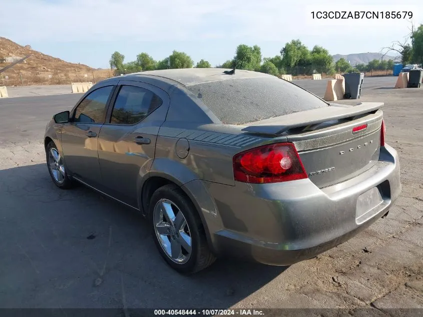 2012 Dodge Avenger Se VIN: 1C3CDZAB7CN185679 Lot: 40548444