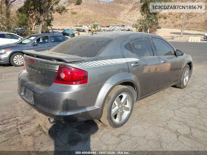 2012 Dodge Avenger Se VIN: 1C3CDZAB7CN185679 Lot: 40548444