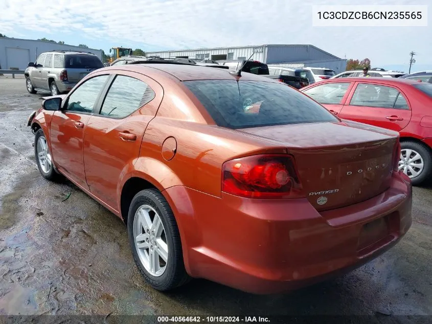 2012 Dodge Avenger Sxt VIN: 1C3CDZCB6CN235565 Lot: 40564642