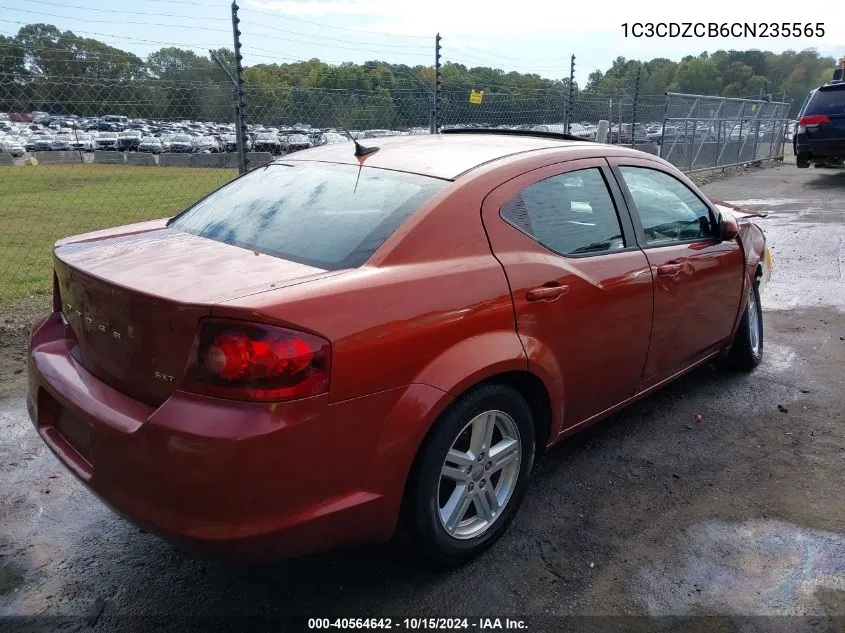 2012 Dodge Avenger Sxt VIN: 1C3CDZCB6CN235565 Lot: 40564642