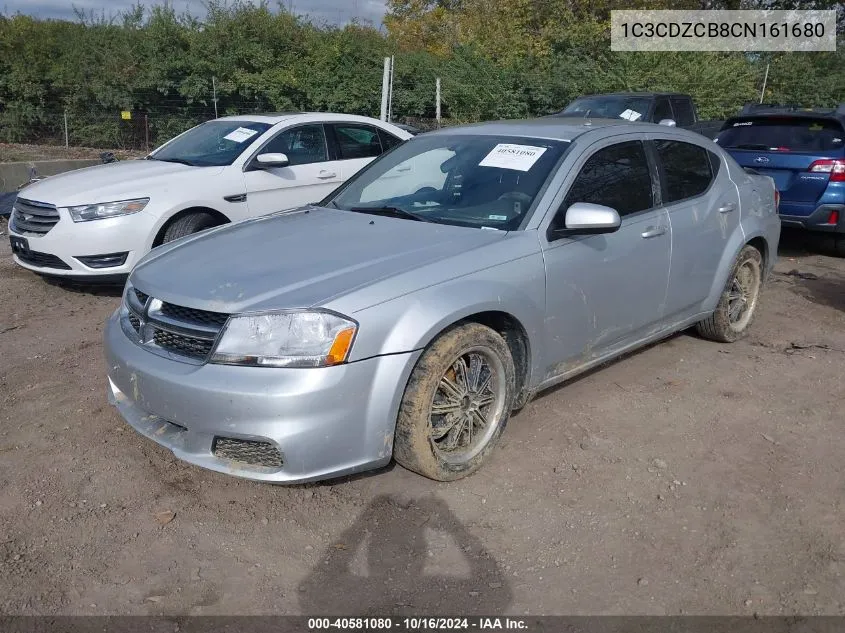 2012 Dodge Avenger Sxt VIN: 1C3CDZCB8CN161680 Lot: 40581080