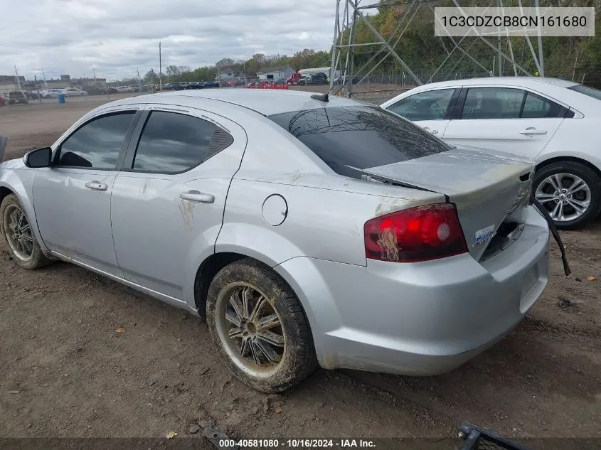 2012 Dodge Avenger Sxt VIN: 1C3CDZCB8CN161680 Lot: 40581080