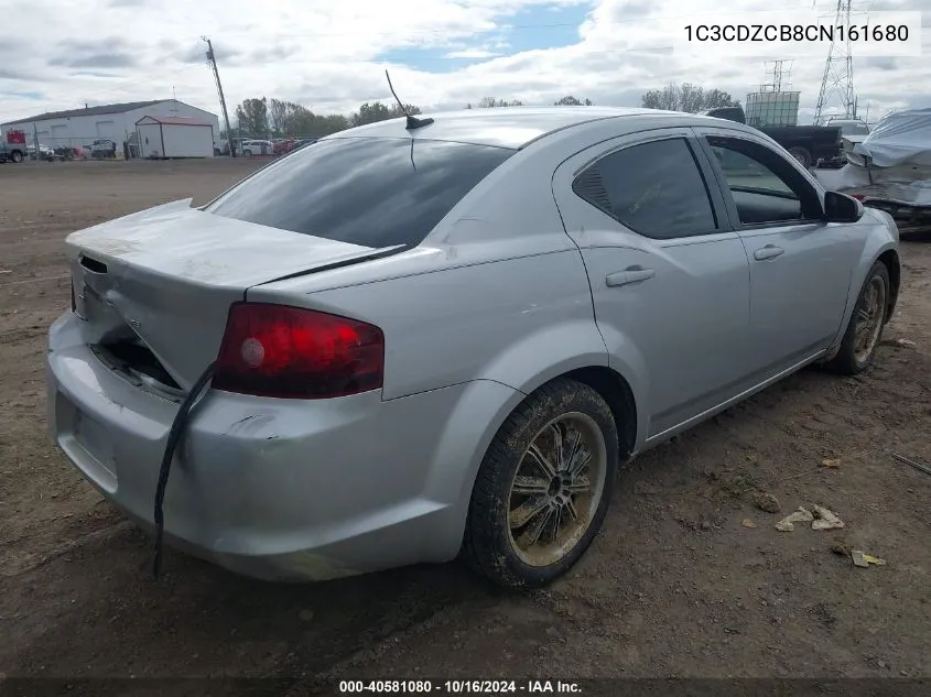 2012 Dodge Avenger Sxt VIN: 1C3CDZCB8CN161680 Lot: 40581080