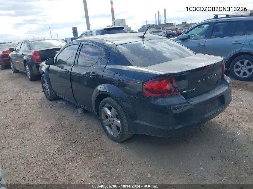 2012 Dodge Avenger Sxt VIN: 1C3CDZCB2CN313226 Lot: 40586706