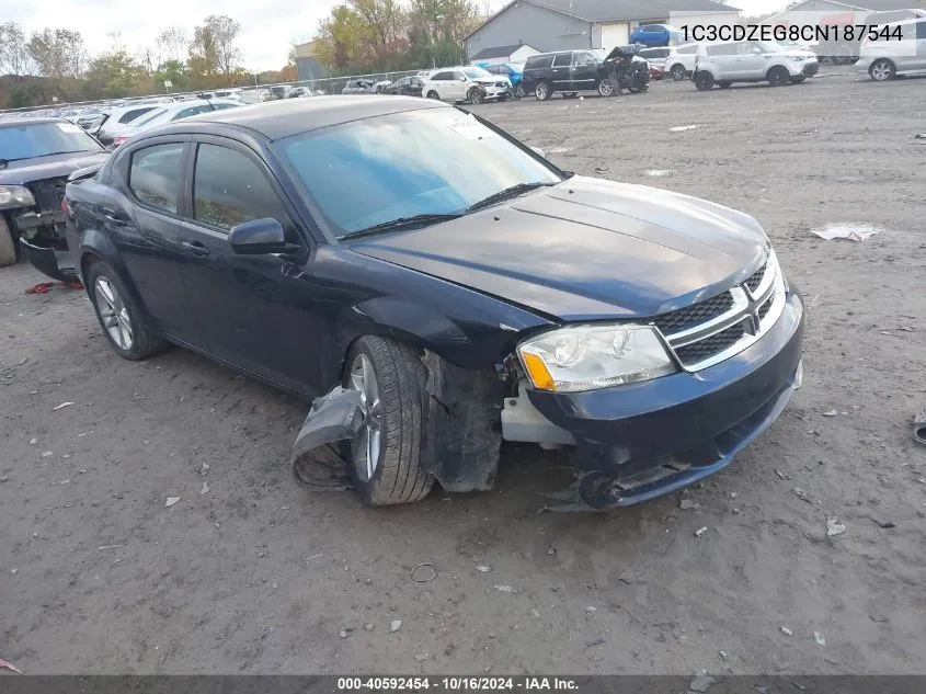 2012 Dodge Avenger Sxt Plus VIN: 1C3CDZEG8CN187544 Lot: 40592454