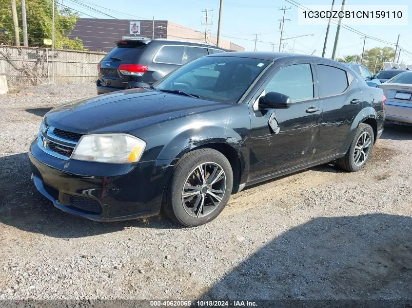 2012 Dodge Avenger Sxt VIN: 1C3CDZCB1CN159110 Lot: 40620065